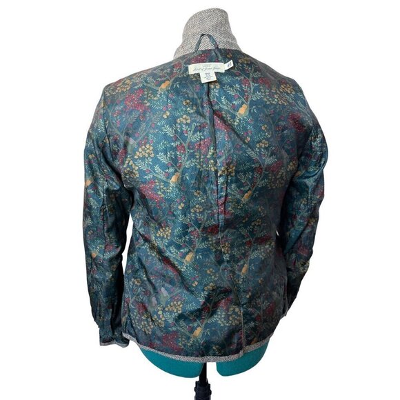 L.O.G.G.H&M Blazer Women 10 Herringbone Wool Blend Braided Leather Buttons - Picture 13 of 16